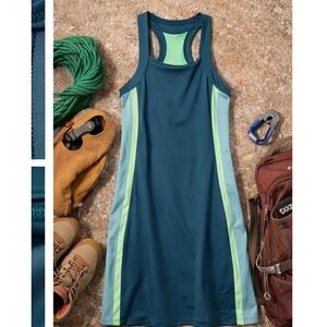 Cotopaxi Medium Athletic Dress Blue Green Racerback Outdoor Travel Activewear